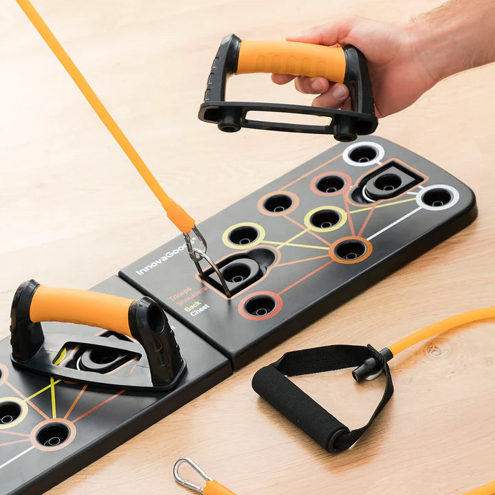 Prancha de flexão com bandas de resistência e guia de exercícios Pulsher InnovaGoods